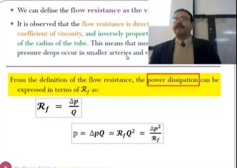 محاضرة 21 (2) فيزياء طبية مفهوم مقاومة المائع للتدفق جامعة الازهر - غزة