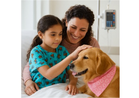 يمكن للكلاب العلاجية أن تخفف من قلق المرضى الصغار في غرفة الطوارئ